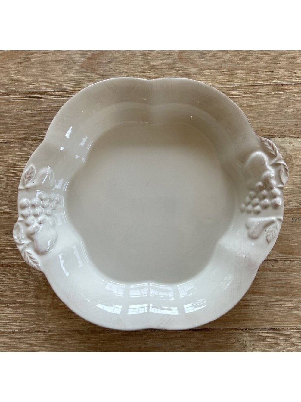 Casa Stone Casafina Madeira Harvest Serving Dish Bowl 12" Cream Fruit